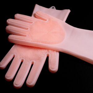 Pink gloves