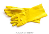 yellow gloves
